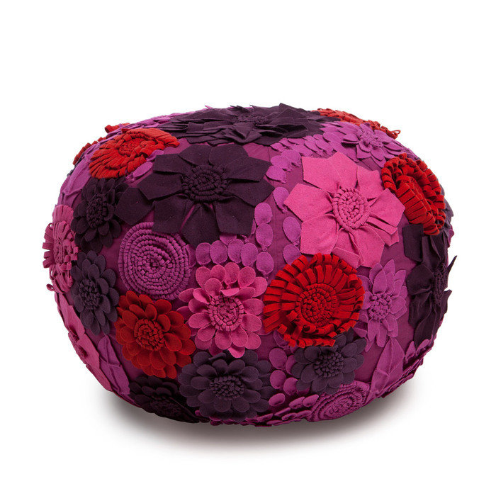 Шерстяной пуф Loca Nera big garden flower Шерстяной пуф Loca Nera big garden flower