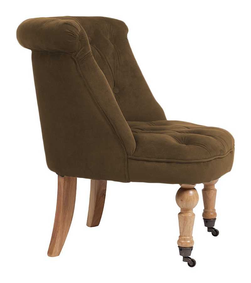 

Кресло Amelie French Country Chair тёмно- коричневый велюр