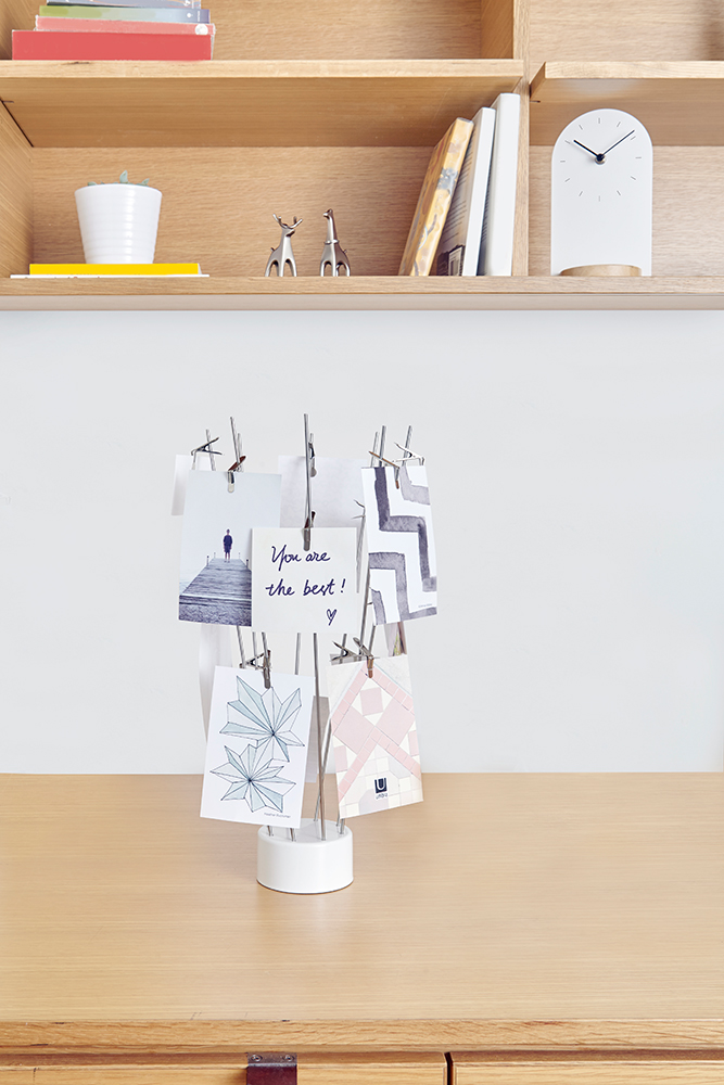 

Стойка с клипсами для 16 фото Umbra Fotofan Desk хром