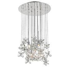 Каскадная люстра ST Luce с цветами из хрусталя Каскадная люстра ST Luce с цветами из хрусталя