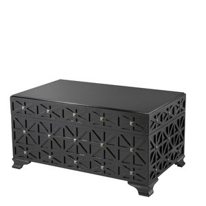 Сундук Eichholtz "Trunk Labyrinth" из дерева черного цвета 43x80.5x49 см