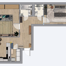 Фото из портфолио Дизайн-проект 2-комнатной квартиры – фотографии дизайна интерьеров на INMYROOM