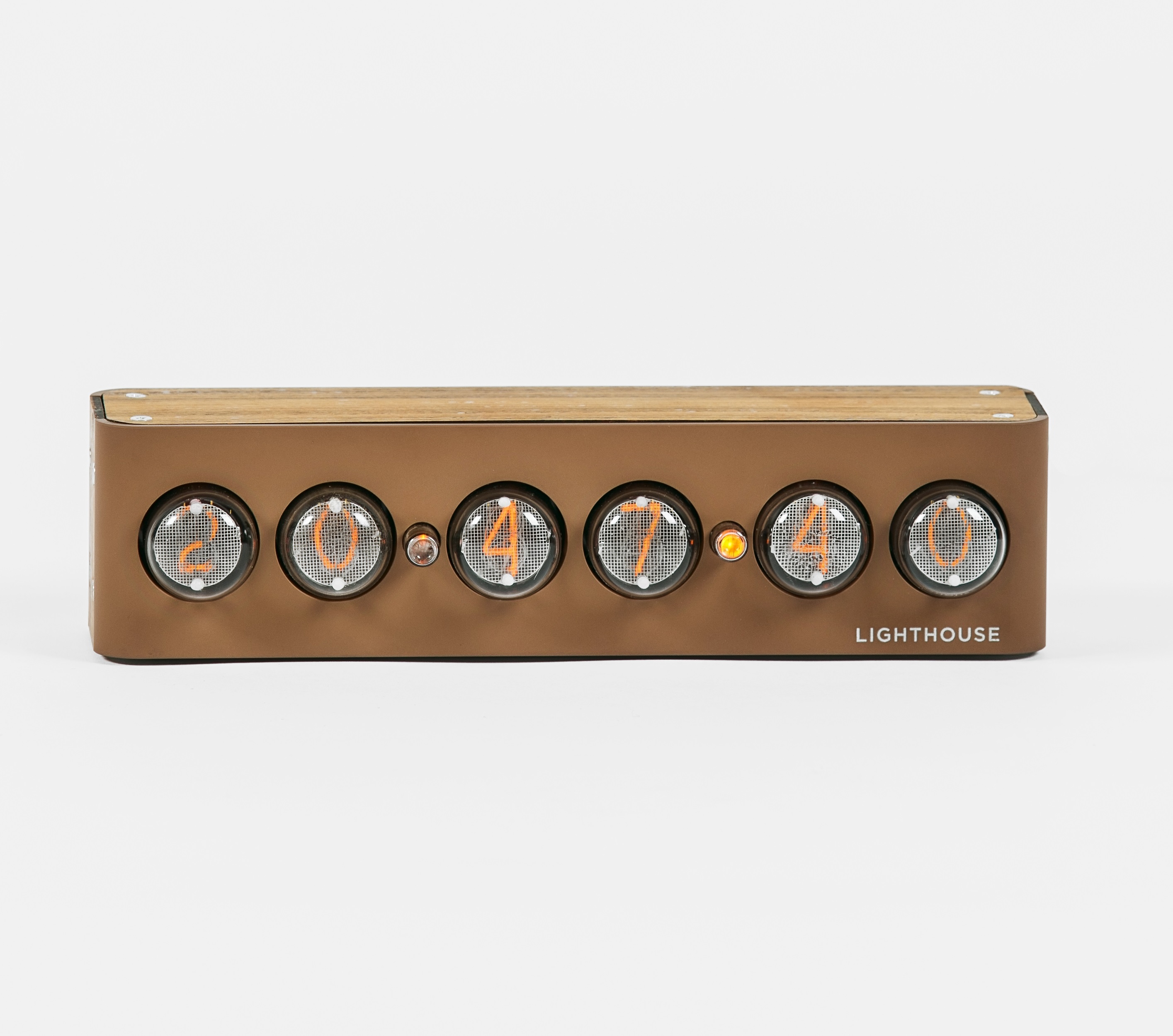 

Часы на газоразрядных индикаторах Lighthouse 2.0 Brown