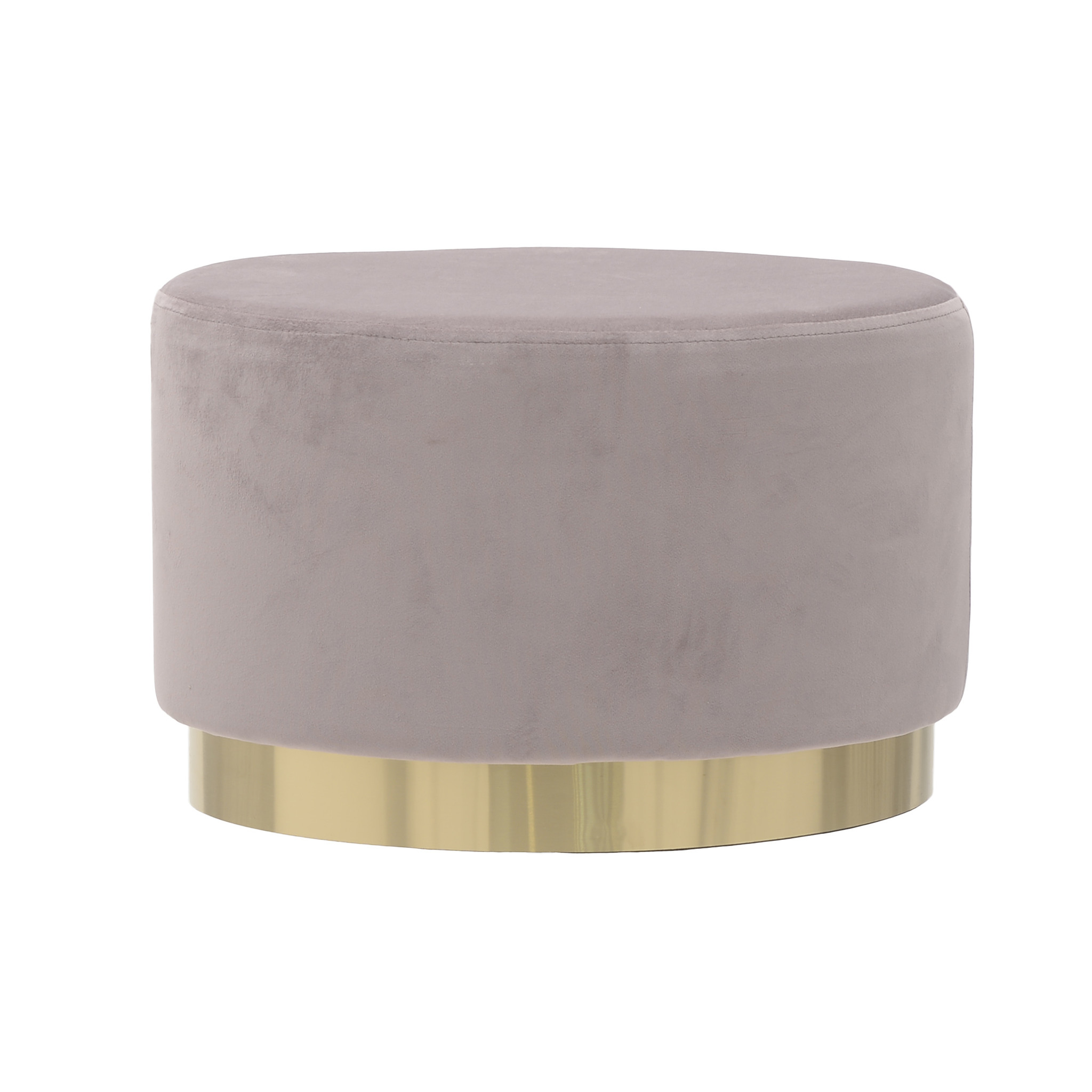 

Пуф розового цвета на металлическом основании