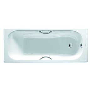 Ванна чугунная ROCA Malibu 160х75 см ,с отверстиями под ручки, без ножек