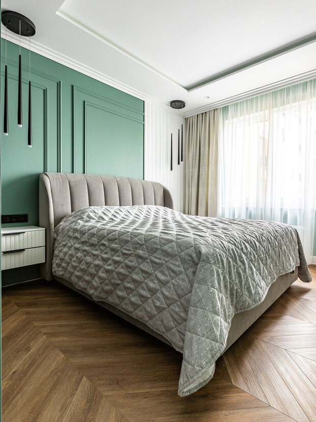 Фотография: Спальня в стиле Классический, Современный, Квартира, Проект недели, 3 комнаты, 60-90 метров – фото на INMYROOM