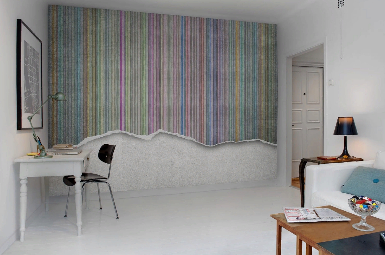

Дизайнерские обои Worn Wall Multi Stripe