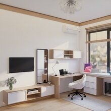 Фото из портфолио 2-комнатная квартира, превращённая в "евродвушку" - с выделенной гостиной зоной и комнатой для девочки-подростка – фотографии дизайна интерьеров на INMYROOM
