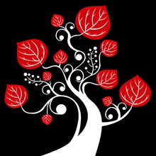 Триптих на холсте "Red, black and white" Триптих на холсте "Red, black and white"