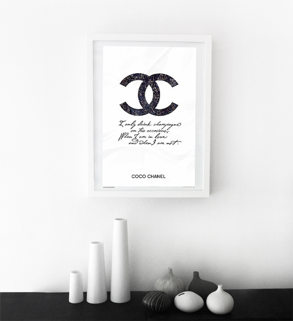 

Постер "Drink Champagne. Coco Chanel" а3