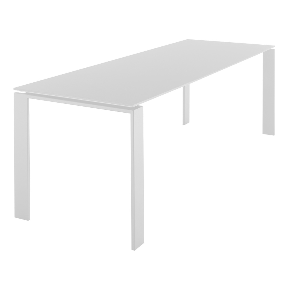 Table 4. Столешница Sanvut с255. Письменный стол Kartell. Стол four (белый) для улицы 223x79см. Рабочий стол с тонкой столешницей.