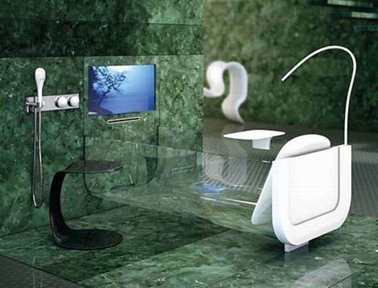 Фотография: Ванная в стиле Современный, Хай-тек, Интерьер комнат, Подсветка, Ванна – фото на INMYROOM