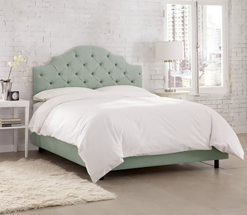 

Кровать Henley Tufted Swedish Blue 180х200 серого цвета