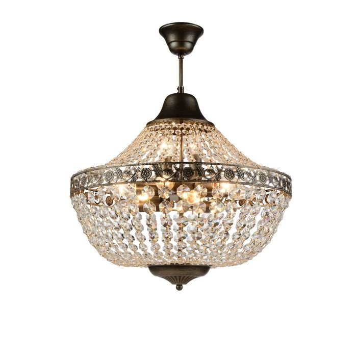 Подвесная люстра ST Luce Anticato с декоративным плафоном из хрусталя Подвесная люстра ST Luce Anticato с декоративным плафоном из хрусталя