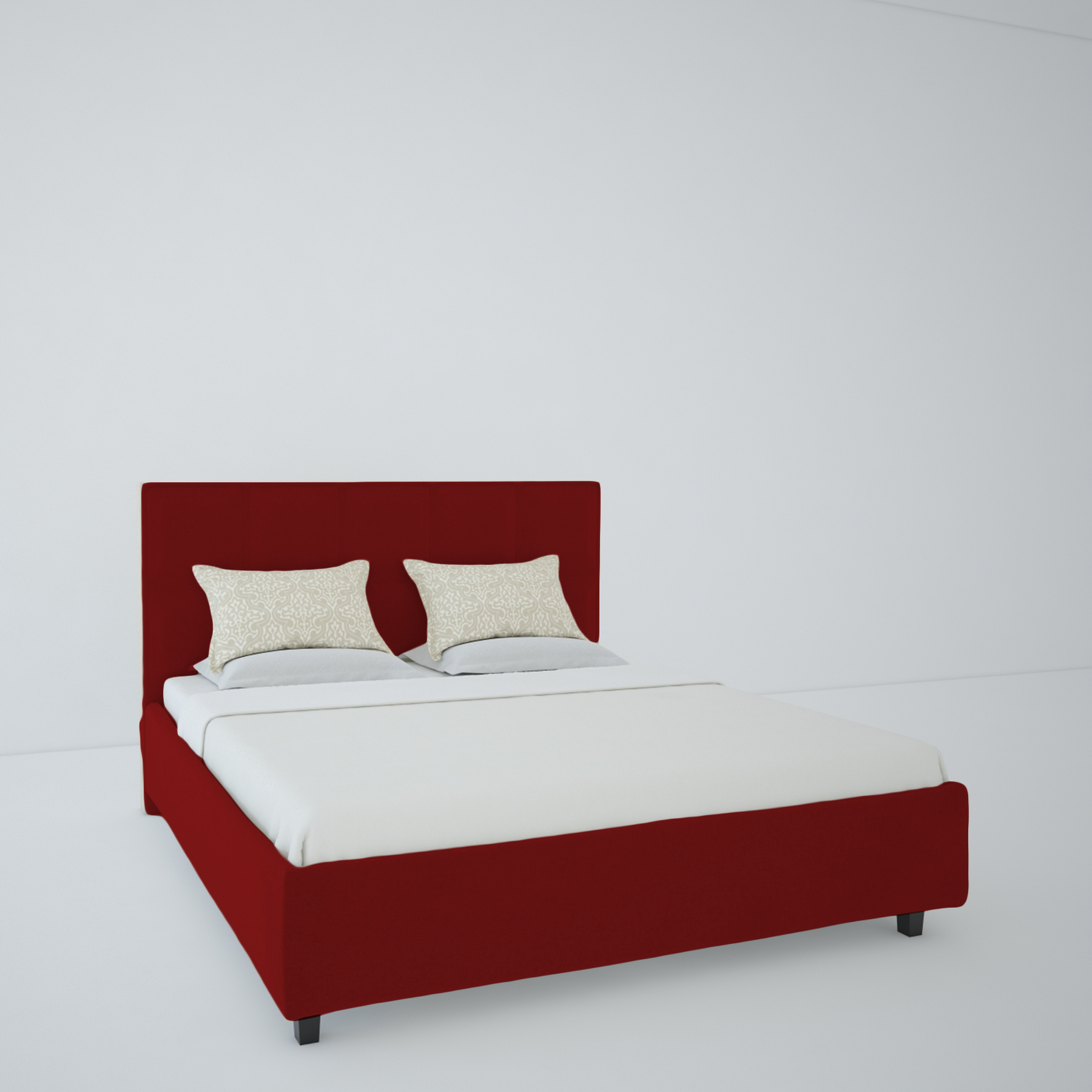 

Кровать Royal Black велюр красный 140х200