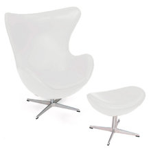 Кресло-яйцо Egg Chair с оттоманкой (кожа) Кресло-яйцо Egg Chair с оттоманкой (кожа)