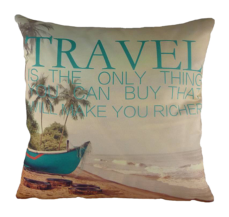 

Подушка с принтом Travel