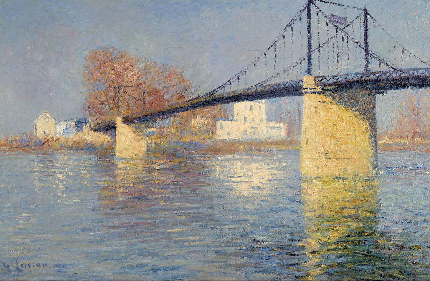 

Репродукция картины на холсте Suspended Bridge at Triel Sur Seine 1917 г.