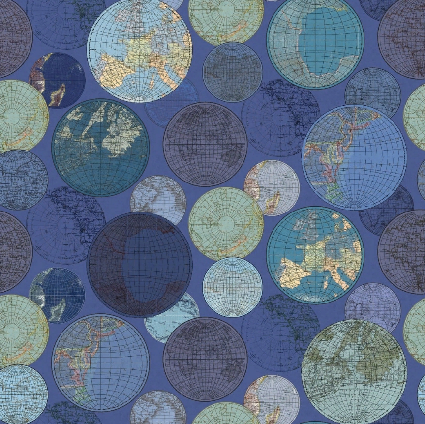

Дизайнерские обои Globes Gathering Blue