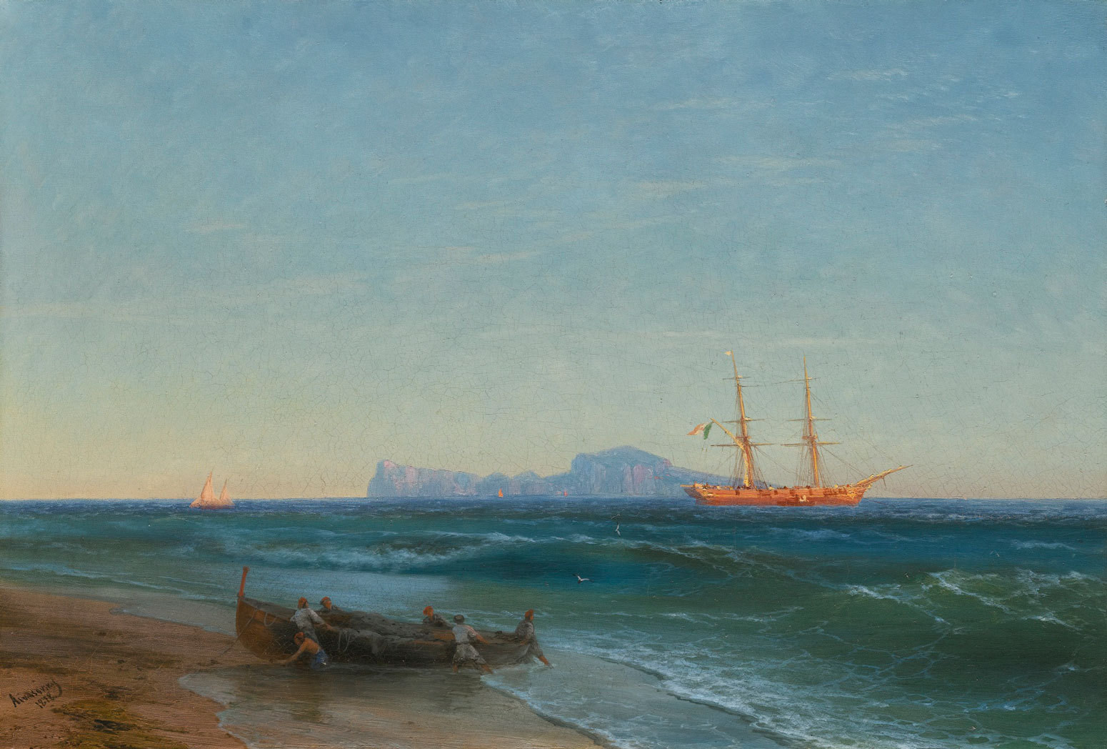 

Репродукция картины на холсте View of Capri