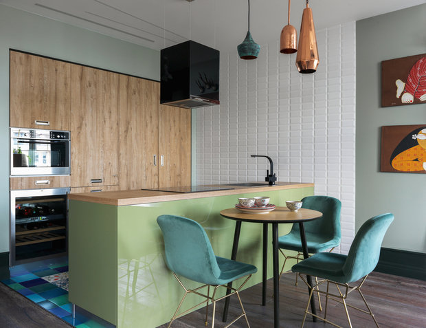 Фотография: Кухня и столовая в стиле Современный, Малогабаритная квартира – фото на INMYROOM