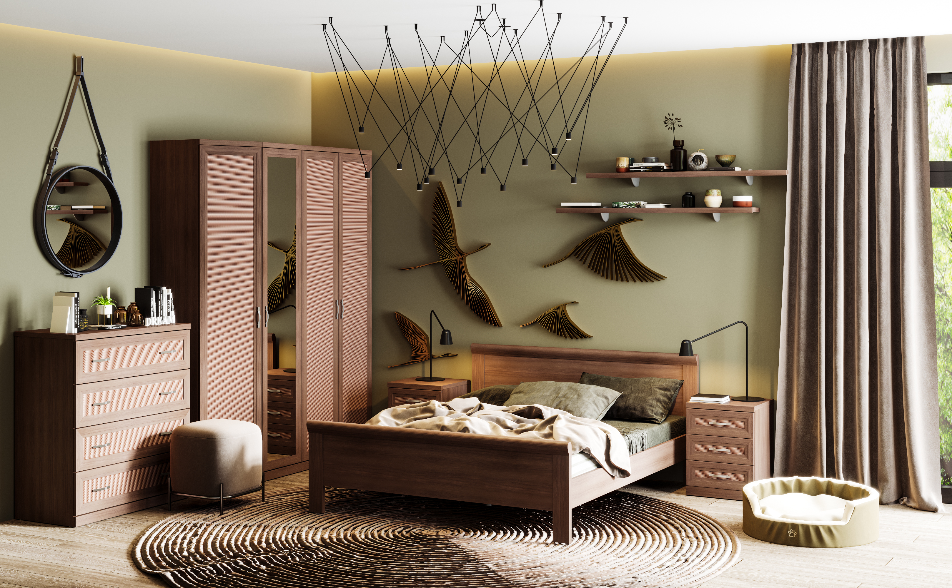 

Прикроватная тумба магна коричневого цвета