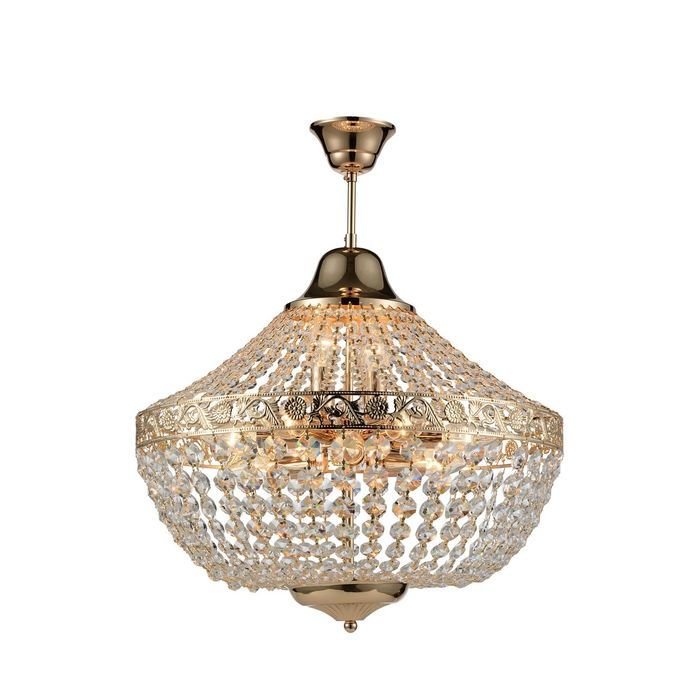 Подвесная люстра ST Luce Anticato с декоративным плафоном из хрусталя Подвесная люстра ST Luce Anticato с декоративным плафоном из хрусталя