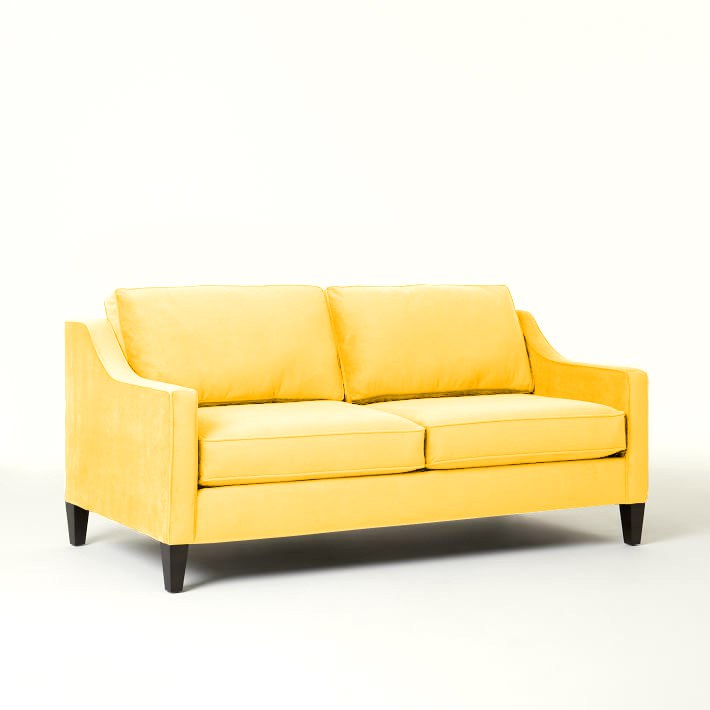 Мягкий двухместный. Маленький диван на ножках. Небольшой диван на ножках. Маленький диван на высоких ножках. Желтый диван на высоких ножках.