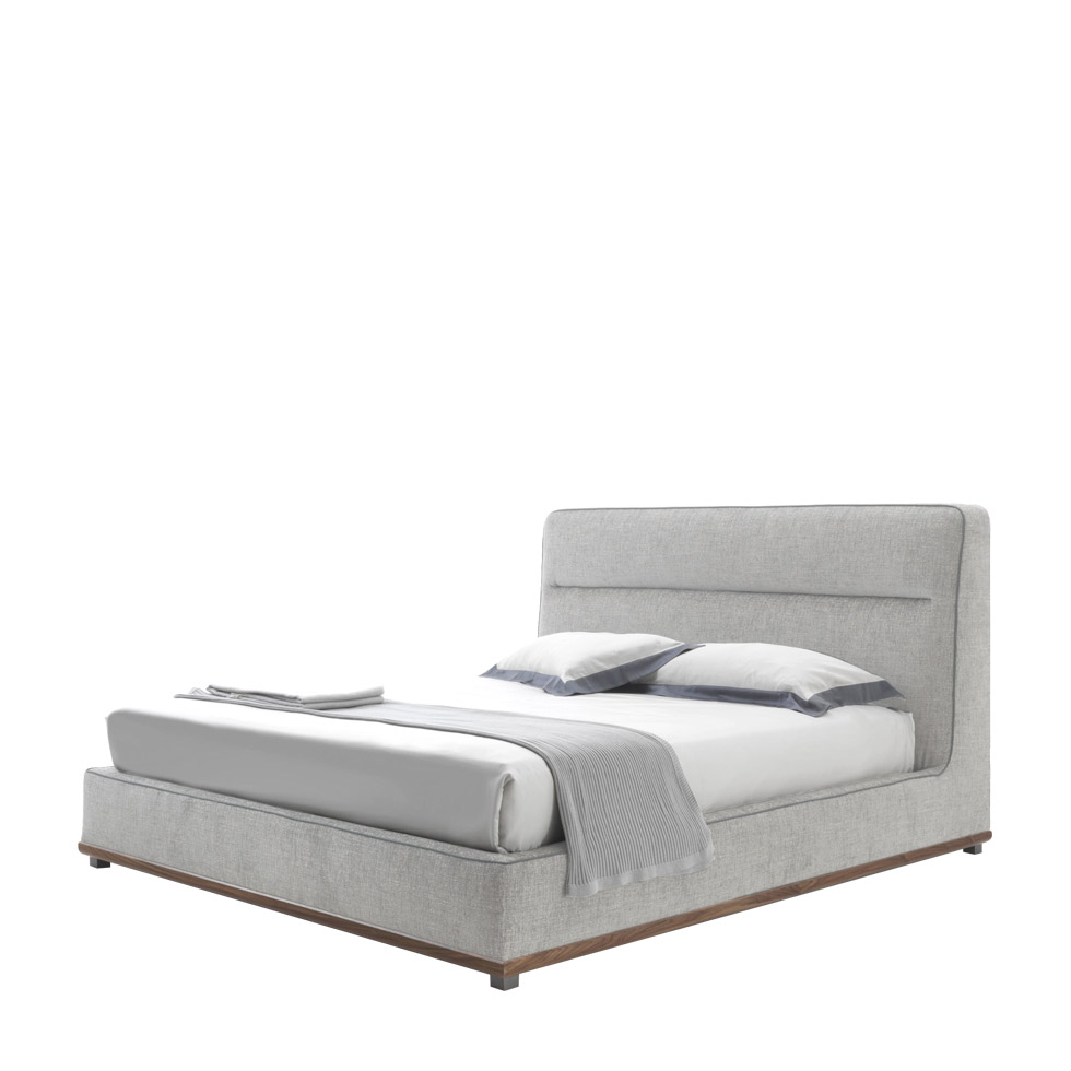 

Кровать Lysette Queen Size серого цвета 160х200