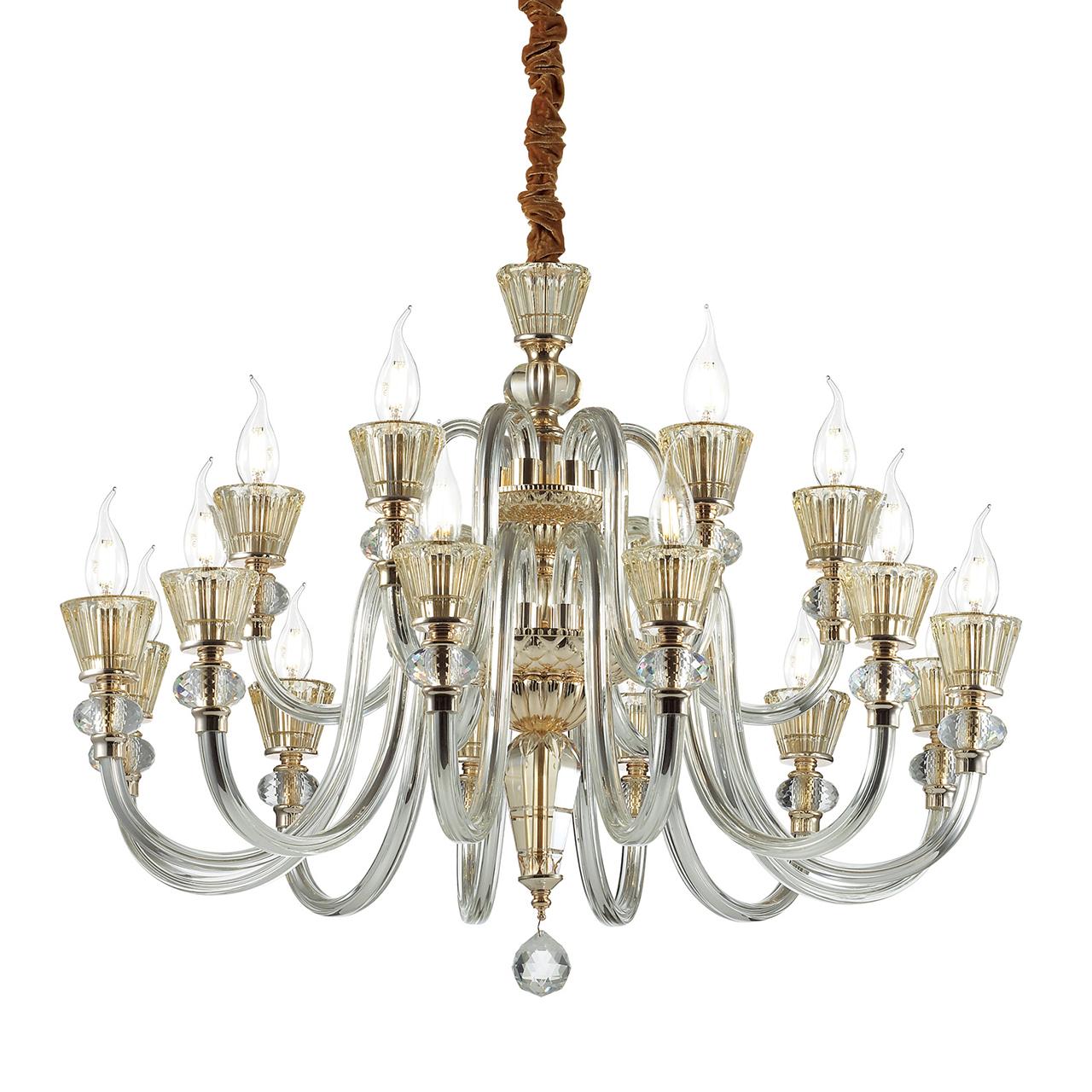 

Подвесная люстра Ideal Lux Strauss с плафонами из стекла