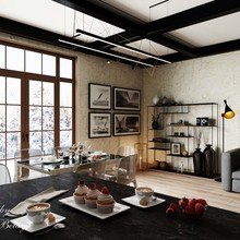 Фото из портфолио г. Волгоград, частный дом кухня-гостиная – фотографии дизайна интерьеров на INMYROOM