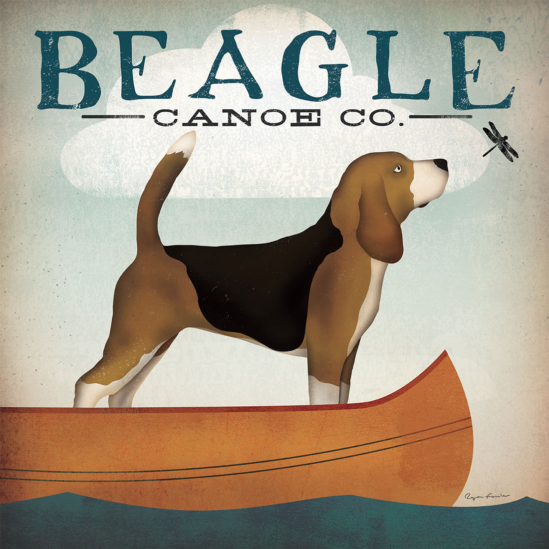 

Репродукция картины на холсте Beagle Canoe co