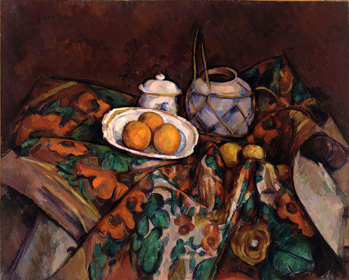 

Репродукция картины на холсте Still Life With Ginger Jar, Sugar Bowl, And Oranges