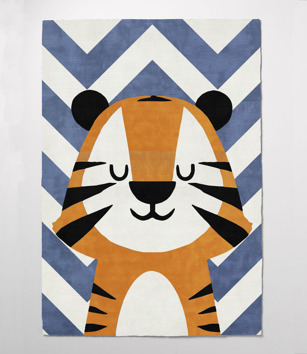 

Ковер Tiger Cub Light-Blue на синем фоне 200х280