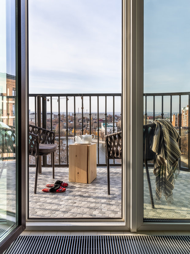 Фотография: Балкон в стиле Современный, Классический, Квартира, Проект недели, 4 и больше, Более 90 метров, Уфа, PRSPKT Architects – фото на INMYROOM
