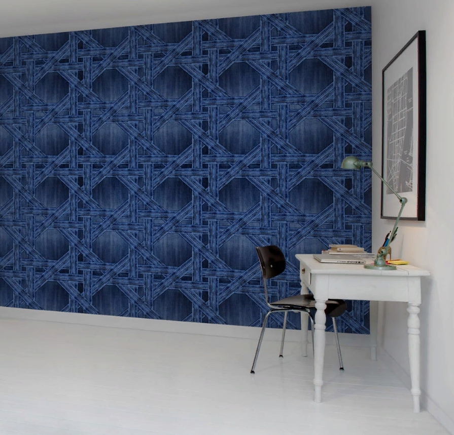 

Дизайнерские обои Denim Trellis