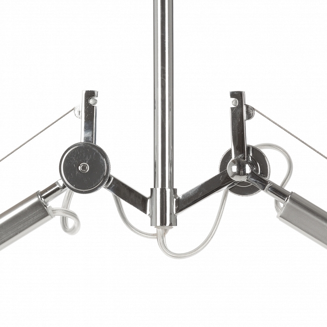 

Подвесная люстра Tolomeo Double с белыми абажурами