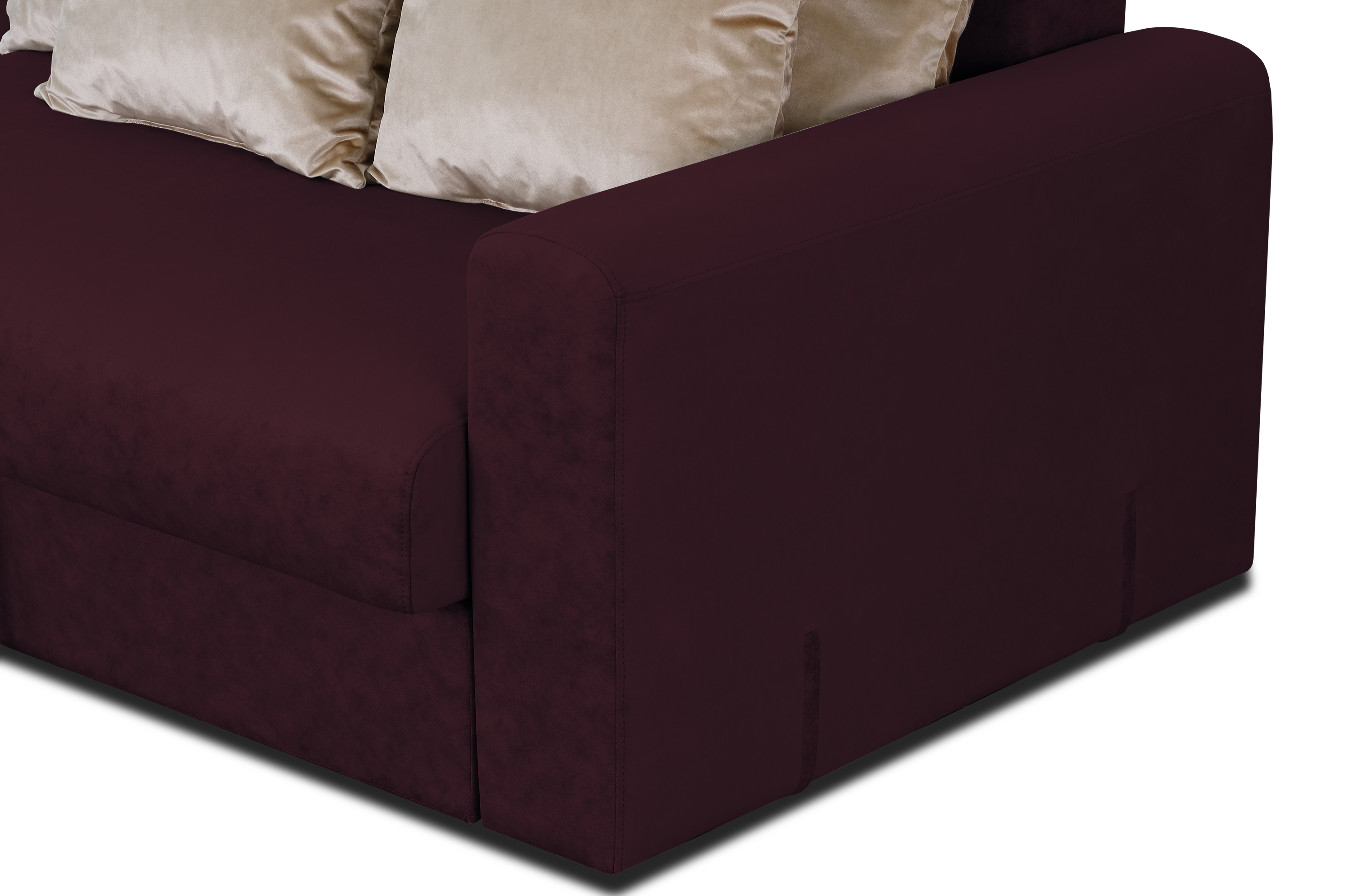 Диван-кровать Рокки бордового цвета