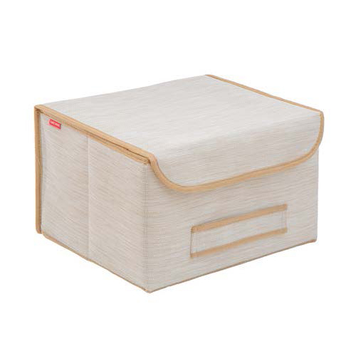 

Коробка для хранения Casy Home с крышкой бежевая