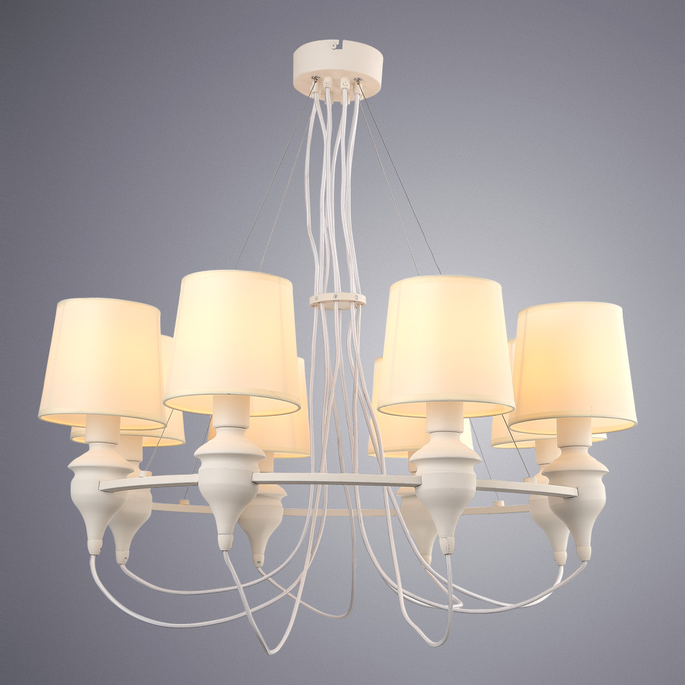

Подвесная люстра Arte Lamp Sergio с белым абажуром