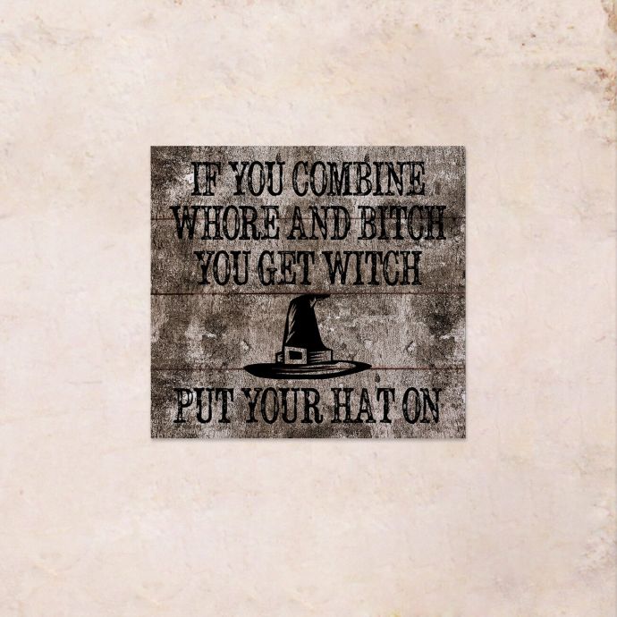 

Панно на дереве Witch 40х40