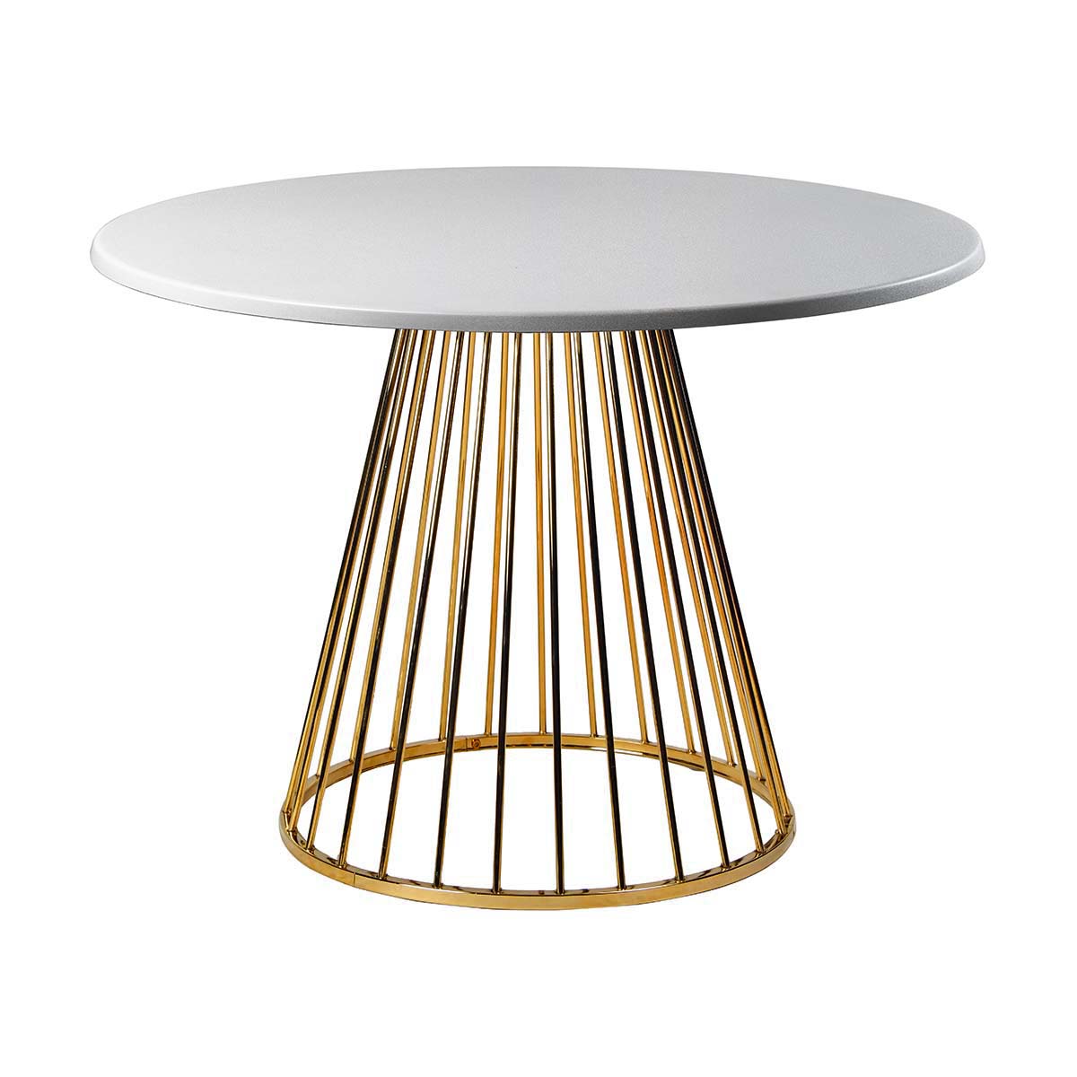 

Обеденный стол Twister Matte Gold со столешницей серебряного цвета