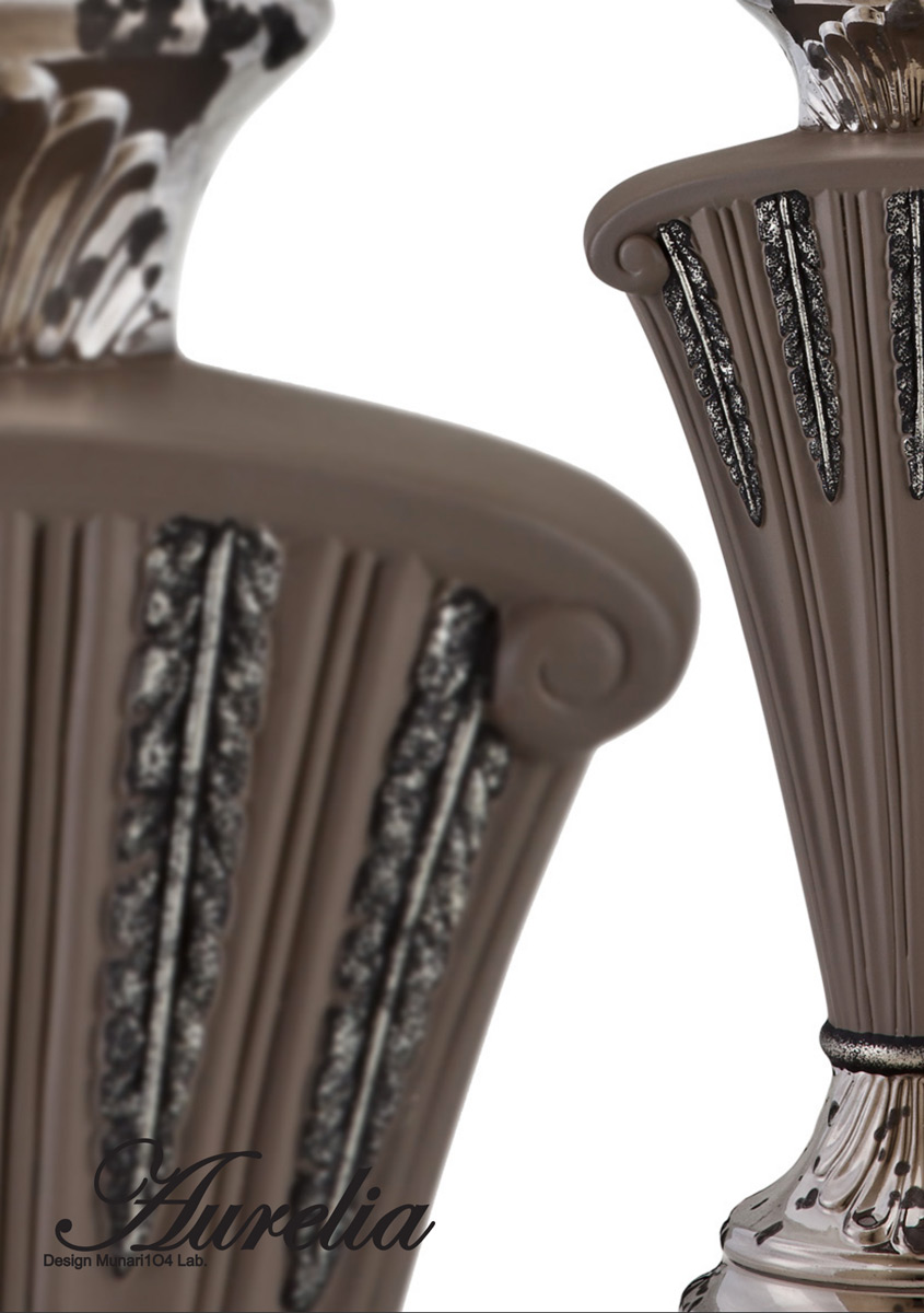 

Настольная лампа Aurelia Stylnove Ceramiche с белым абажуром