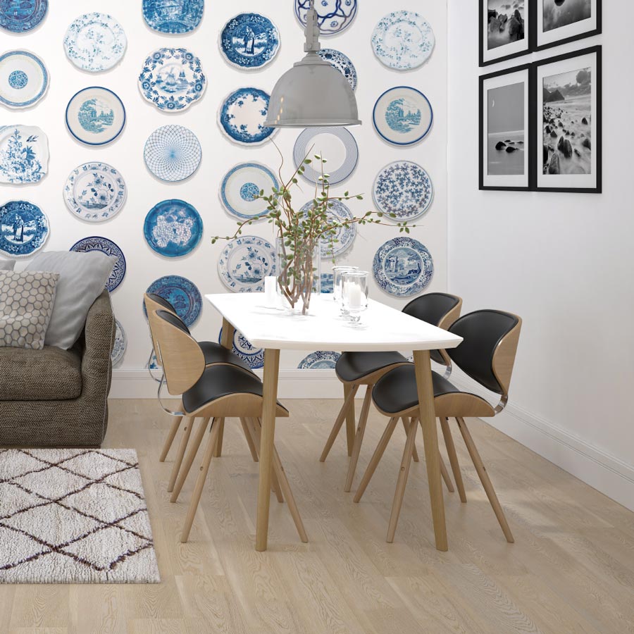 

Дизайнерские обои Delft on White