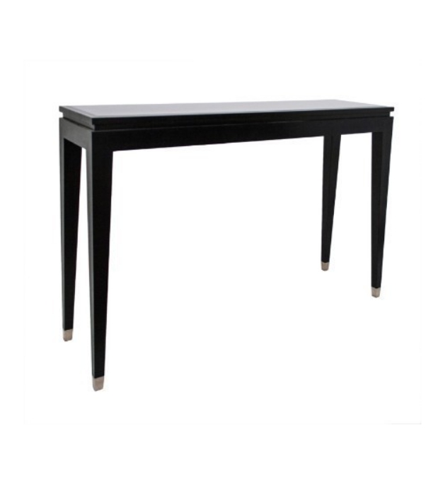 

Консоль черного цвета со стеклянной столешницей