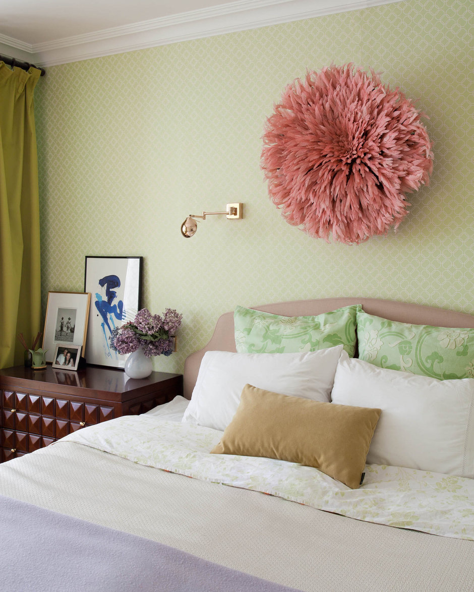 Фотография: Спальня в стиле Прованс и Кантри, Современный, Малогабаритная квартира, Квартира, Проект недели, Москва, Сталинка, 2 комнаты, 40-60 метров, Ольга Зарецких – фото на InMyRoom.ru