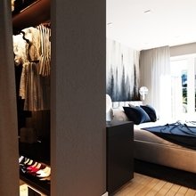 Фото из портфолио Спальня с гардеробом – фотографии дизайна интерьеров на INMYROOM