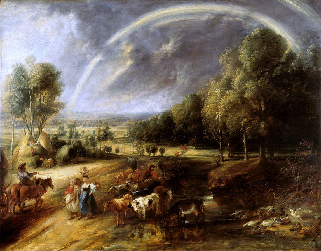 Рубенс пейзаж с радугой 1636