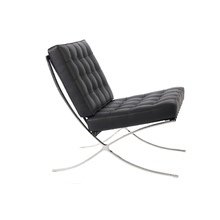 Кресло Barcelona Chair Черная Экокожа Кресло Barcelona Chair Черная Экокожа