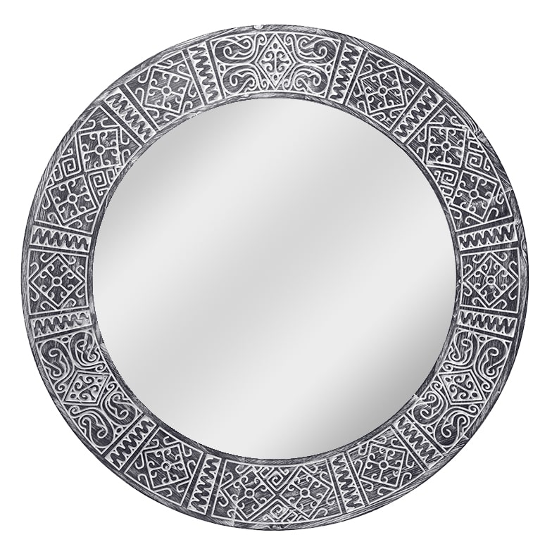

Зеркало в раме Persia Circle Black в этническом стиле